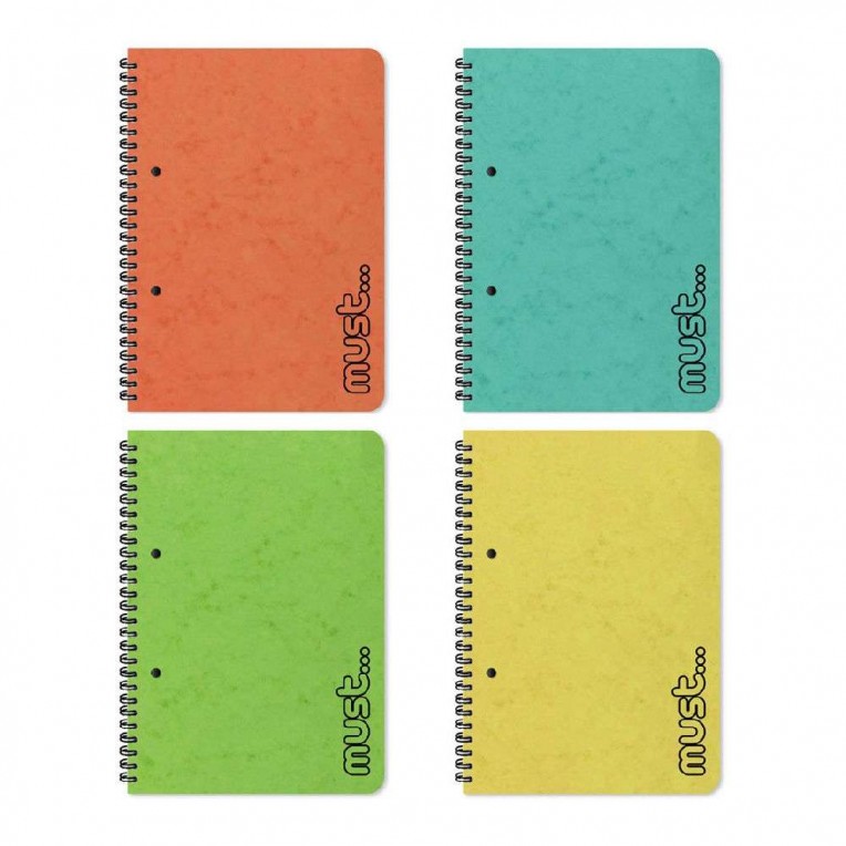 Τετράδιο Σπιράλ Α4 Must Craft με 4 θέματα, 120 φύλλα 4 Σχέδια (000579884)