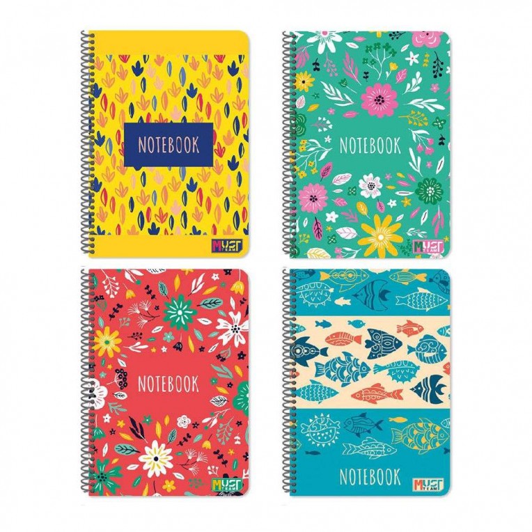 Τετράδιο Σπιράλ Must Team Vibes A4 60 Φύλλων 2 Θεμάτων - 2 Σχέδια (000586611)