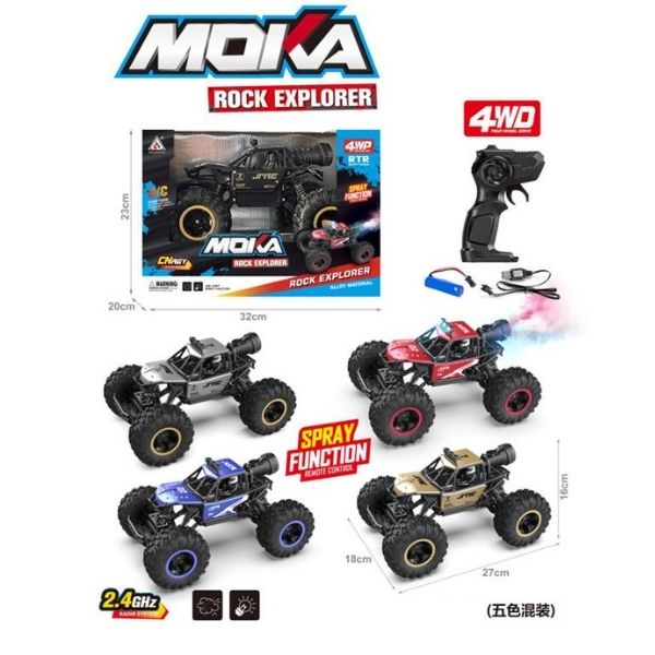 Τηλεκατευθυνόμενο 4x4 Rock Crawler 1:16 2.4GHz Με Καπνό 4 Χρώματα