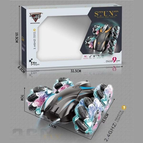 Τηλεκατευθυνόμενο Όχημα Stunt Με Ήχο Και Φως 2.4GHz 2 Χρώματα