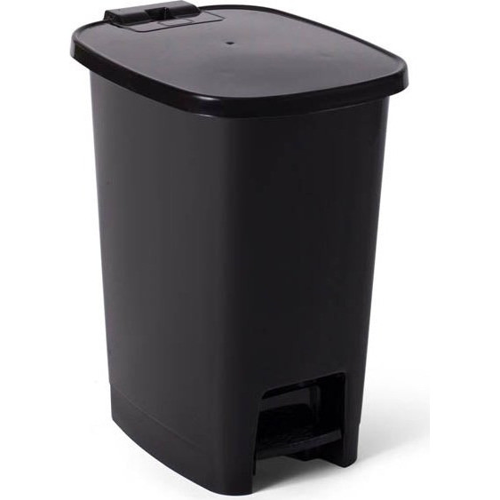TnS Κάδος Απορριμμάτων Πλαστικός με Πεντάλ Μαύρος 25lt (32-800-2034)
