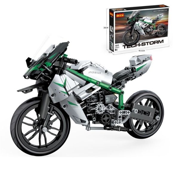 Τουβλάκια Αγωνιστική Μηχανή Πράσινη-Ασημί 600τμχ