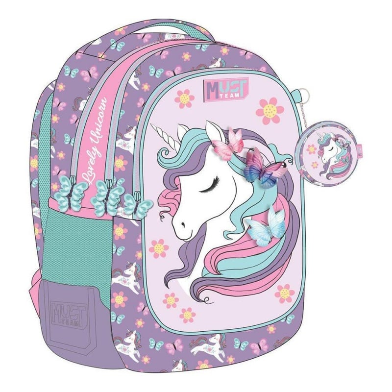 Τσάντα Πλάτης Δημοτικού Must Team Lovely Unicorn (000586281)