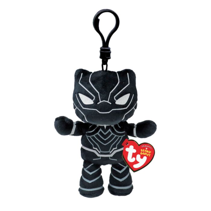TY Beanie Babies Black Panther Χνουδωτό Κλιπ Μαύρο 8.5εκ (1607-34003)