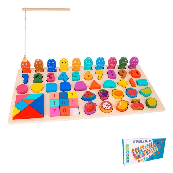 Βρεφικός Ξύλινος Εκπαιδευτικός Πίνακας Ψαράκια
