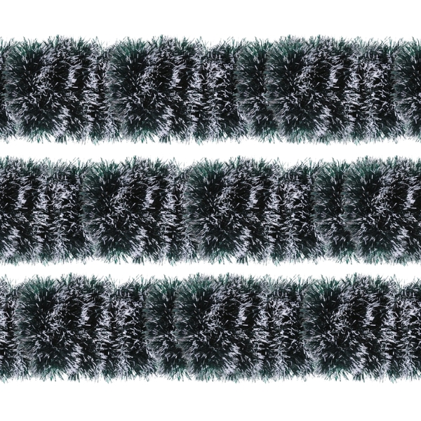 Χριστουγεννιάτικη Τρέσα Πράσινη Χιονισμένη Tinsel 2m