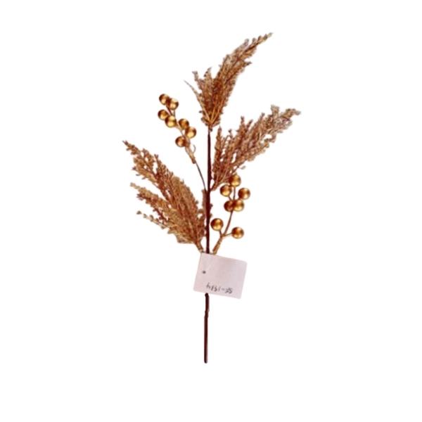 Χριστουγεννιάτικο Διακοσμητικό Κλαδί Χρυσό Με Καρπούς 50cm