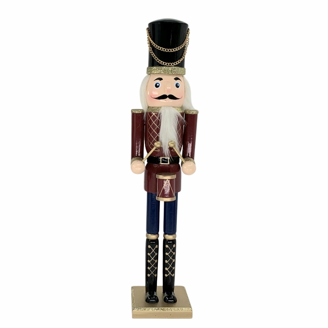 Χριστουγεννιάτικος Διακοσμητικός Στρατιώτης Κόκκινη-Μπλέ Στολή Τύμπανο 50cm
